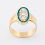 Art deco ring met briljanten en parels