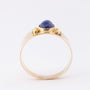 Gold ring with lapis lazuli.