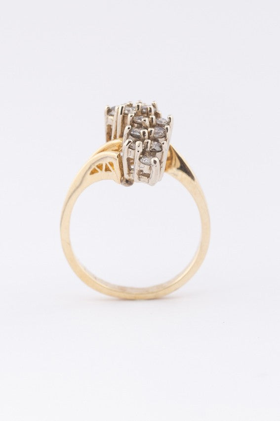 Gouden slag ring met briljanten