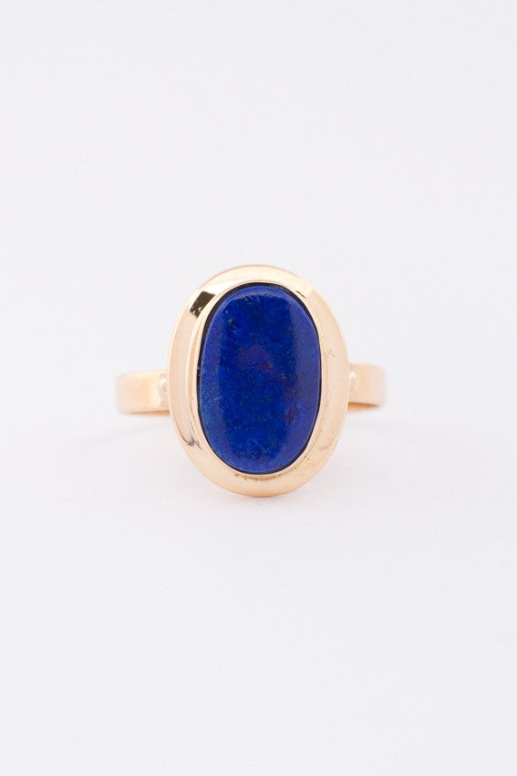 Gouden ring met lapis lazuli