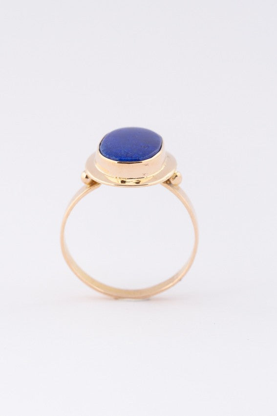 Gouden ring met lapis lazuli