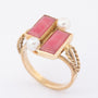 Gouden ring met rhodochrosiet
