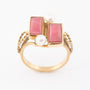 Gouden ring met rhodochrosiet