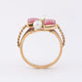 Gouden ring met rhodochrosiet