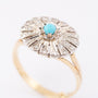 Gouden ring met turkoois en diamanten