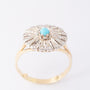 Gouden ring met turkoois en diamanten
