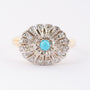 Gouden ring met turkoois en diamanten