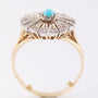 Gouden ring met turkoois en diamanten