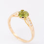 Gouden ring met peridoot en briljanten