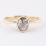 Gouden ring met een roos geslepen diamant