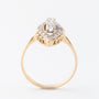 Gouden markies ring met briljant en diamant
