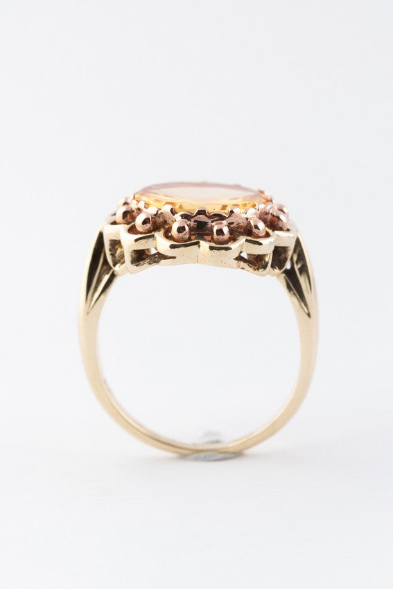 Gouden ring met citrien