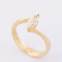 Gouden solitair ring met een markies diamant