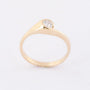 Geel gouden slag ring met een briljant