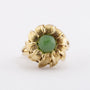 Gouden blad ring met jade