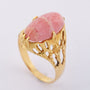 Gouden ring met rhodochrosiet