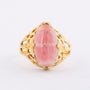Gouden ring met rhodochrosiet
