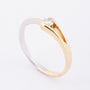 Wit/geel gouden ring met een briljant, Le Chic
