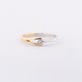 Wit/geel gouden ring met een briljant, Le Chic