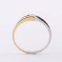 Wit/geel gouden ring met een briljant, Le Chic