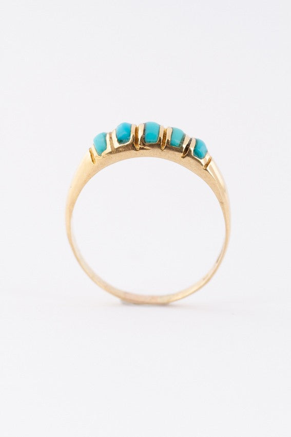 Gouden ring met turkooisen