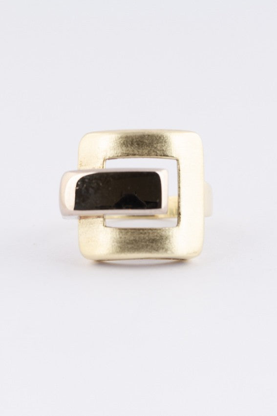 wit/geel gouden ring