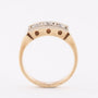Geel gouden rij ring met briljanten