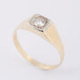 Gouden heren solitair ring met een briljant van ca. 0.25 ct.
