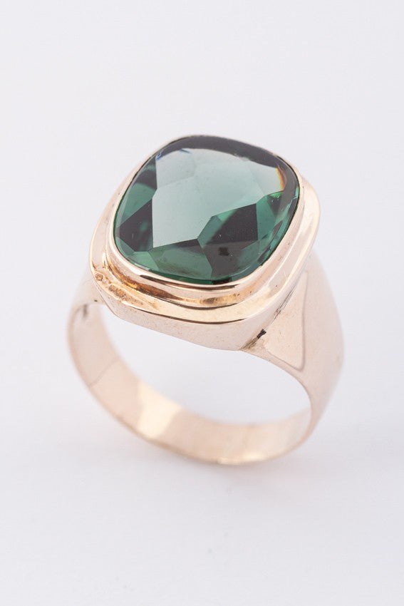 8 krt. heren ring met toermalijn