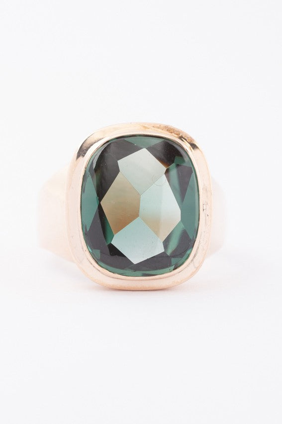 8 krt. heren ring met toermalijn