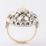 Antieke goud/zilver entourage ring met diamanten