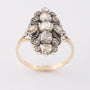 Antieke gouden ring met roos geslepen diamanten