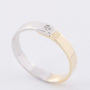 Wit/geel gouden ring met een briljant