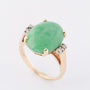 ring met jade en 4 briljanten