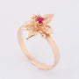 Gold ring with a ruby