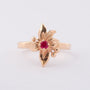 Gold ring with a ruby