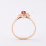 Gold ring with a ruby