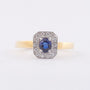 Gouden ring met saffier en briljanten