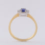 Gouden ring met saffier en briljanten
