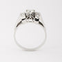 Platinum démodé (retro) ring with brilliant cut diamond