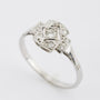 Platinum Art Deco ring with diamonds