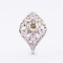 Antique platinum Art Deco ring with 7 old-cut diamonds
