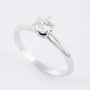 Platinum solitaire ring with a 0.43 ct brilliant.