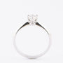 Platinum solitaire ring with a 0.43 ct brilliant.