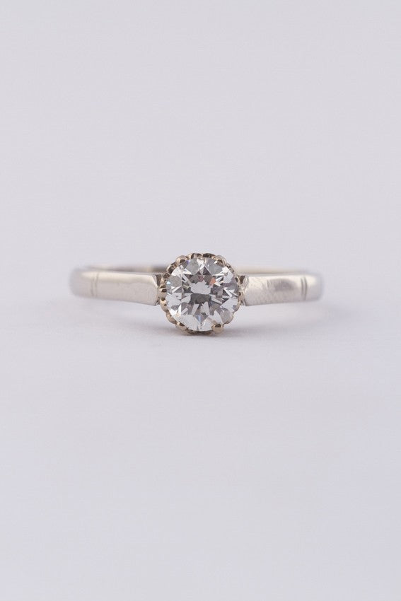 wit gouden solitair ring met een briljant (0.67 ct.)