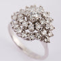 White gold entourage ring with 31 diamonds