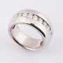 White gold band ring with 10 brilliants