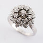 White gold double entourage ring