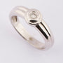 White gold solitaire ring with brilliant