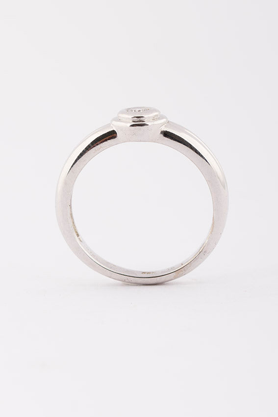 Wit gouden solitair ring met briljant